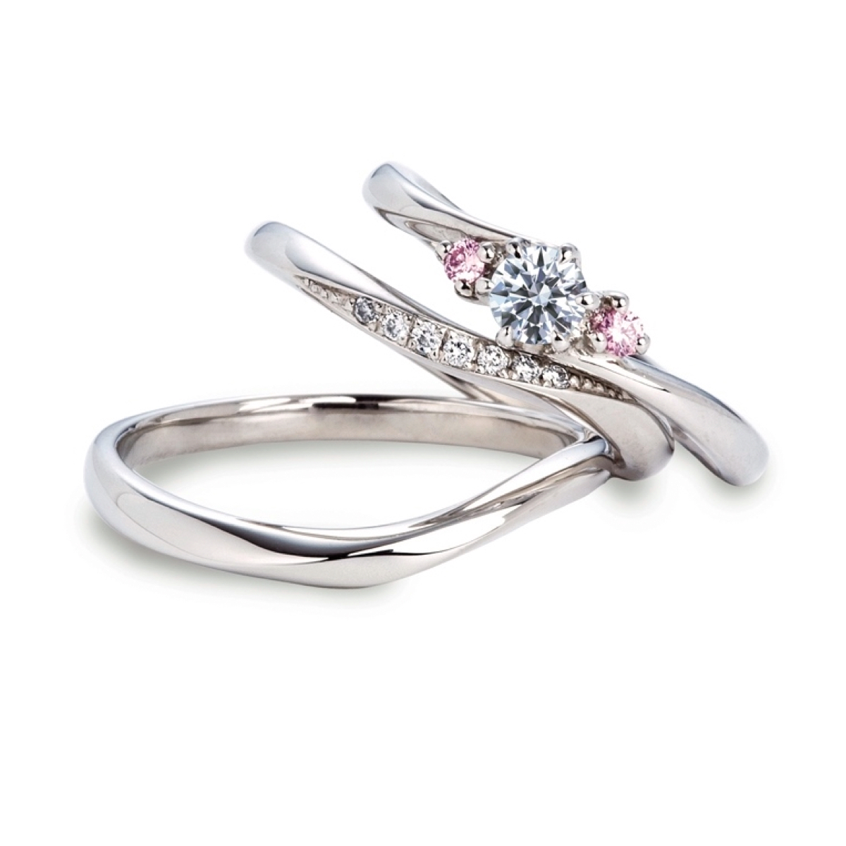 Tulip（チューリップ）｜婚約指輪と結婚指輪のセットリング｜婚約指輪
